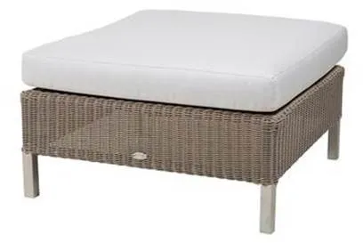 Cane-Line Connect fodskammel - taupe, hynde i hvid